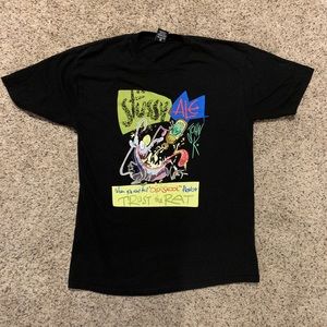 Very Rare!! Ren & Stimpy x  Stussy tee